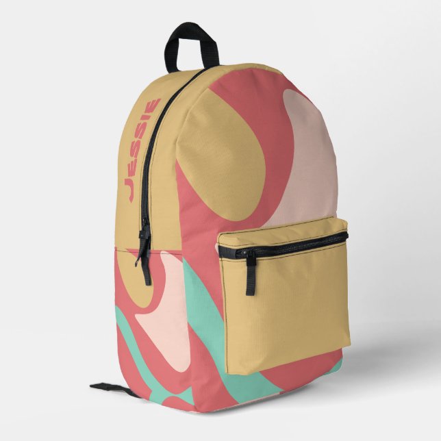 Mochila Impresa Patrones Divertidos Personalizados (Esquina izquierda trasera)