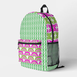 MOCHILA IMPRESA PATRONES GEOMÉTRICOS DE COLOR BRILLANTE Y DE COLOR