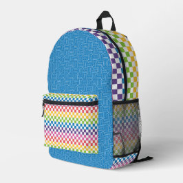 MOCHILA IMPRESA PATRONES GEOMÉTRICOS DE COLORES BRILLANTES DE RAIN
