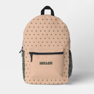 Mochila Impresa patrones geométricos de melocotón pastel