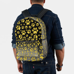 Mochila Impresa Patrones metalizado dorados sobre fondo degradado