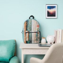 Mochila Impresa Patrones mezclados shabby chic