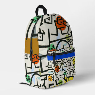 Mochila Impresa Paul Klee Rich Harbor Expresionismo Abstracto