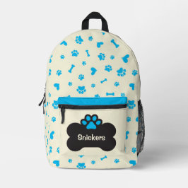 Mochila Impresa Paw personalizada de perro amarillo y azul
