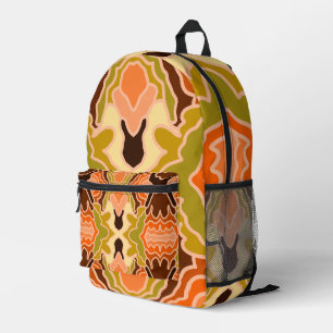 Mochila Impresa Peach Fuzz Boho Shabby Chic Geometric Resumen Art