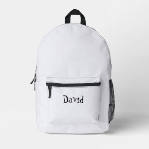 Mochila Impresa Pearl y nombre personalizado negro
