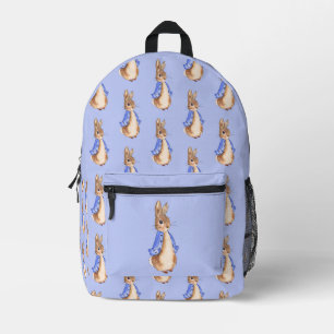 Mochila Impresa Pedro el conejo con fondo azul
