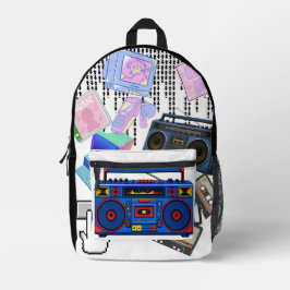 Mochila Impresa Pegatinas Estéticas de Cinta de Casete Retro Boomb