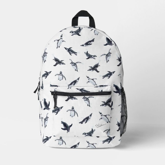 Mochila Impresa Penguin Flight Squad | Ocean Art Design (Anverso)