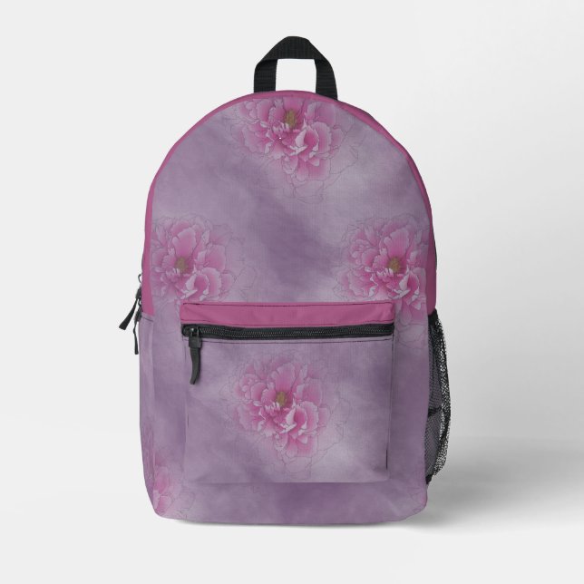 Mochila Impresa Peony Flower (Anverso)