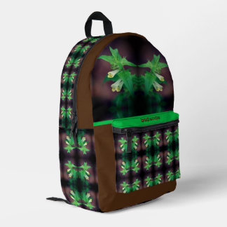 Mochila Impresa Pequeña flor silvestre blanca personalizada