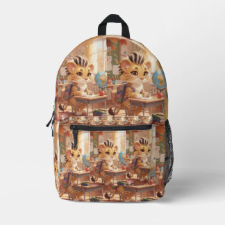 Mochila Impresa Pequeño Tigre, Gran Primer Día