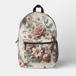 Mochila Impresa Perfección floral anticuada ligera