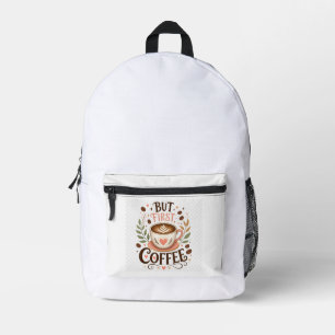 Mochila Impresa Pero Primero Café Amante Café