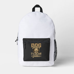 Mochila Impresa Perrito Golden Retriever Divertido Pelo Brillo