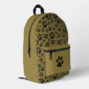Mochila Impresa Perro con puntas de polka blanco y negro con oro m