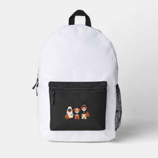 Mochila Impresa Perro de Agua Retriever Fantasma Halloween Truco o