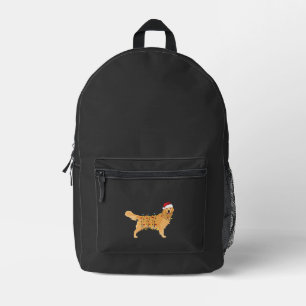 Mochila Impresa Perro de Agua Retriever Fiesta Luz de Navidad Esen