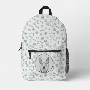Mochila Impresa Perro Ganadero Australiano - Arte de Perro Origina