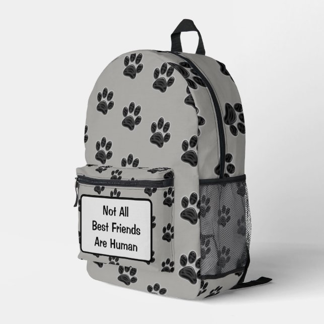 Mochila Impresa Perro Lover Mejor Amigos Papel de cachorro Impresi (Esquina derecha trasera )
