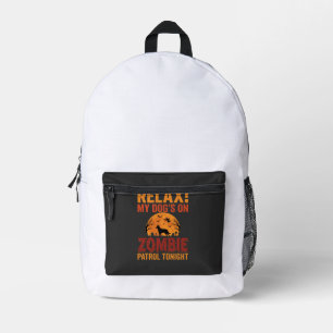 Mochila Impresa Perro Patrulla Zombie Halloween