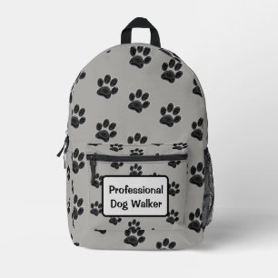 Mochila Impresa Perro Profesional Walker Pet Care Puppy Paws