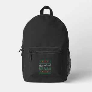 Mochila Impresa Perro salchicha feo de Navidad Dachshund Christmas