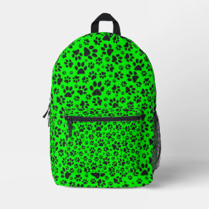 Mochila Impresa Perro traza un punto de polka blanco y negro sobre