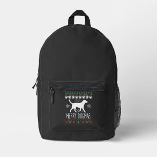 Mochila Impresa Perro Vector Navidad Dogmas Alegres