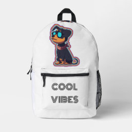 Mochila Impresa Perro vibrante de color fresco Guay en gafas