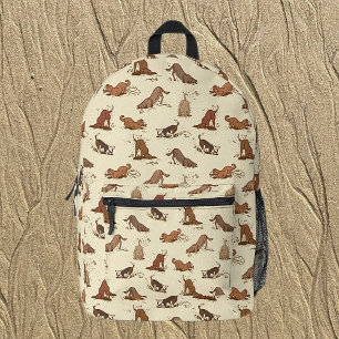 Mochila Impresa Perros cavadores sucios - patrón de vacaciones en
