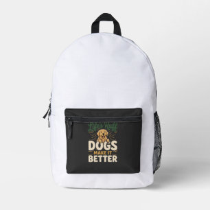 Mochila Impresa Perros Divertidos Lo Hacen Mejor