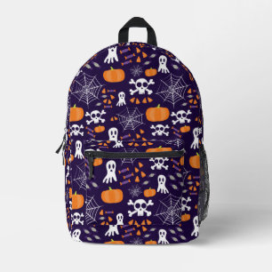 Mochila Impresa Personajes Divertidos y Espeluznantes de Halloween