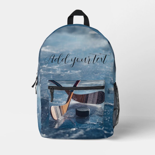 Mochila Impresa Personalised Hockey Backpack – Add Your text (Anverso)