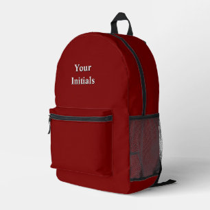 Mochila Impresa Personaliza con tus iniciales Dk Rojo