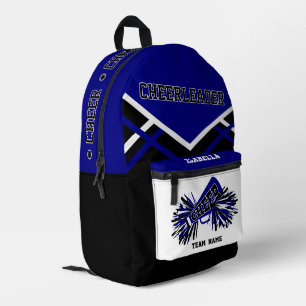 Mochila Impresa Personaliza Porrista Azul Real, Negro, Blanco