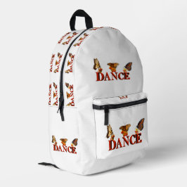 Mochila Impresa Personaliza señal de baile con mariposas
