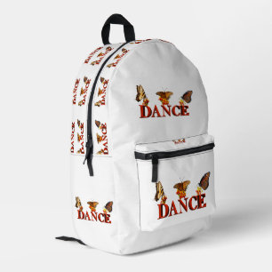 Mochila Impresa Personaliza señal de baile con mariposas