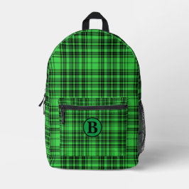 Mochila Impresa Personaliza tendencia Nombre Cuadro Escocés