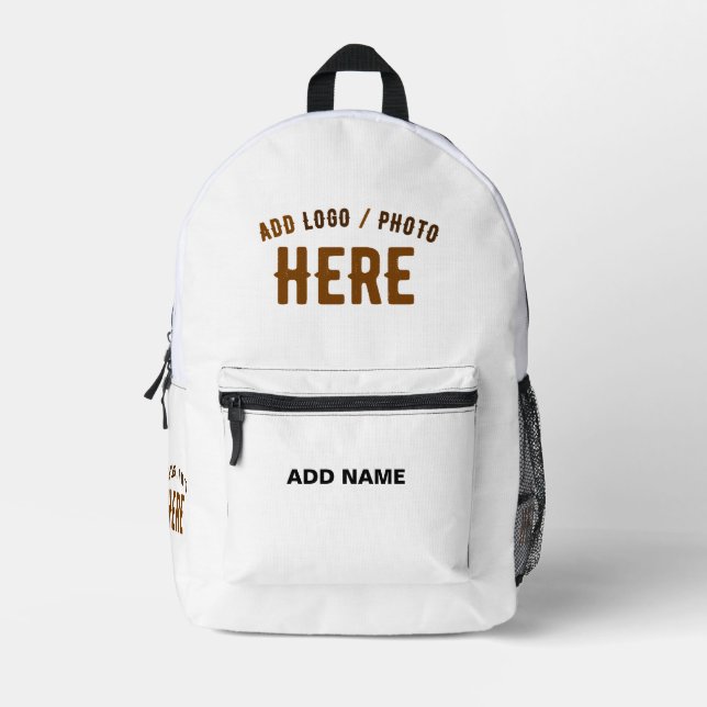 MOCHILA IMPRESA PERSONALIZABLE MODERNO ESTILO BLANCO VERIFICADO MA (Anverso)