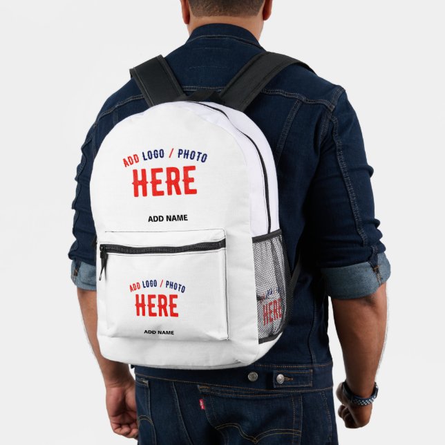 MOCHILA IMPRESA PERSONALIZABLE MODERNO ESTILO BLANCO VERIFICADO MA (Insitu (Modelo))