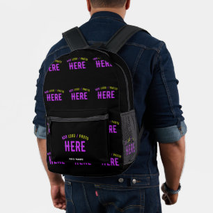 MOCHILA IMPRESA PERSONALIZABLE MODERNO ESTILO NEGRO VERIFICADO MAR