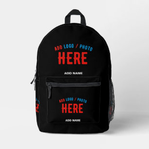 MOCHILA IMPRESA PERSONALIZABLE MODERNO ESTILO NEGRO VERIFICADO MAR