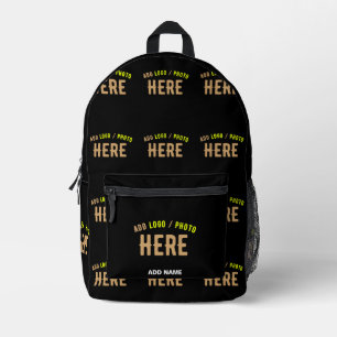 MOCHILA IMPRESA PERSONALIZABLE MODERNO ESTILO NEGRO VERIFICADO MAR
