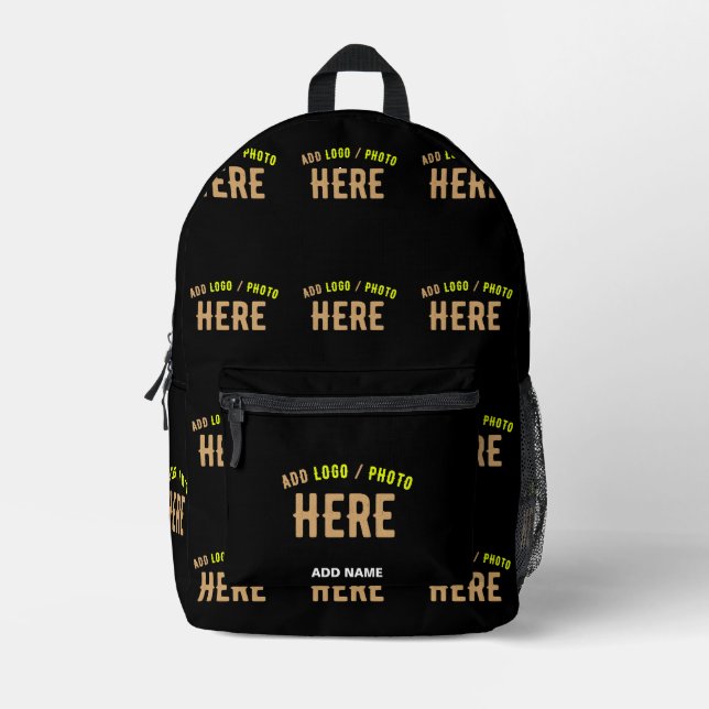 MOCHILA IMPRESA PERSONALIZABLE MODERNO ESTILO NEGRO VERIFICADO MAR (Anverso)