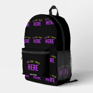 MOCHILA IMPRESA PERSONALIZABLE MODERNO ESTILO NEGRO VERIFICADO MAR
