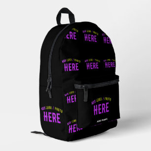 MOCHILA IMPRESA PERSONALIZABLE MODERNO ESTILO NEGRO VERIFICADO MAR