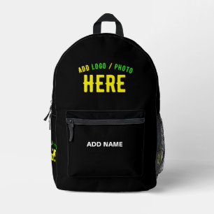 MOCHILA IMPRESA PERSONALIZABLE MODERNO ESTILO NEGRO VERIFICADO MAR