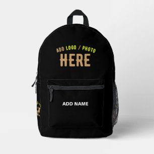 MOCHILA IMPRESA PERSONALIZABLE MODERNO ESTILO NEGRO VERIFICADO MAR