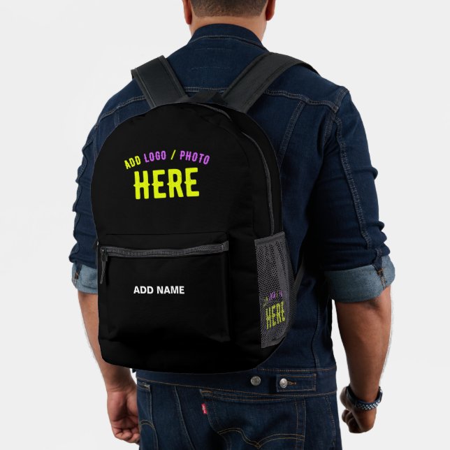 MOCHILA IMPRESA PERSONALIZABLE MODERNO ESTILO NEGRO VERIFICADO MAR (Insitu (Modelo))